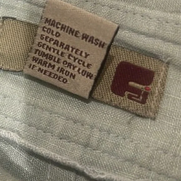 F2i Linen Flowy Wide Leg Flare Pants | Seafoam Green | Size S | Vintage Y2K - Picture 5 of 5